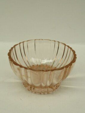 Hocking Depression Glass Pink OLD CAFE 3 3/4 Inch High Footed Sherbet Dish